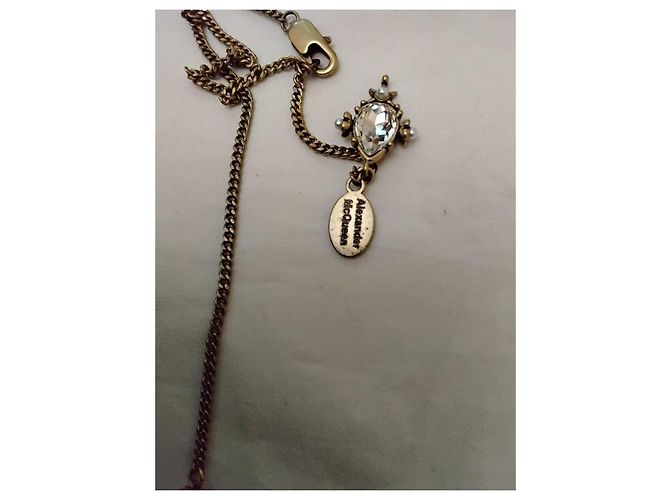 Set coordinato collana e orecchini con motivo mano e teschio Alexander McQueen Porpora Silver hardware Gold hardware - vista 4