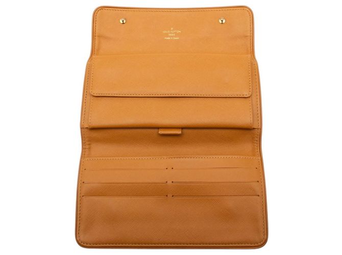 Louis Vuitton Monogram Mini Portefeuille Tresor International Long Wallet Beige - vista 4