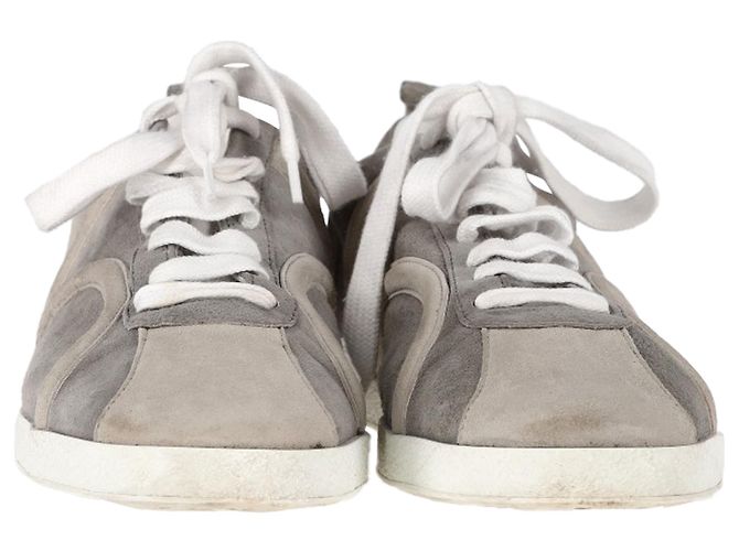 Sneakers con lacci Totême in scamosciato grigio - vista 2