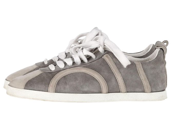 Sneakers con lacci Totême in scamosciato grigio - vista 4