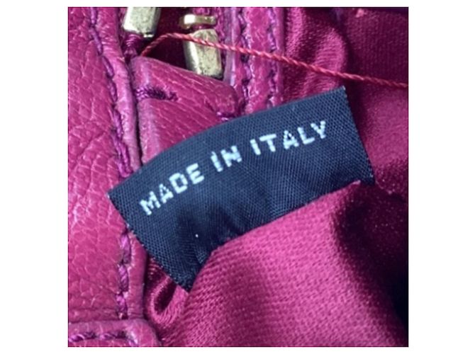 Borsa a tracolla con catena Miu Miu in pelle bordeaux Rosso Bordò - vista 11