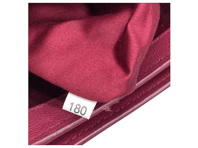 Borsa a tracolla con catena Miu Miu in pelle bordeaux Rosso Bordò - vista 12