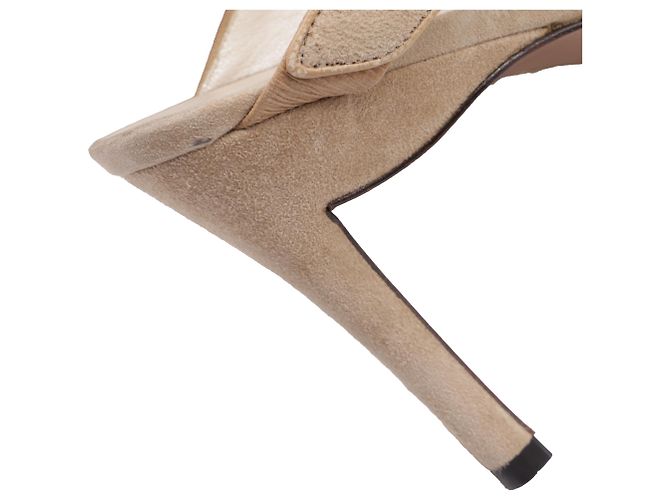 Sandali intrecciati Dior in scamosciato beige - vista 10