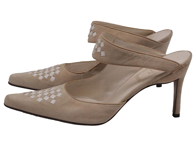 Sandali intrecciati Dior in scamosciato beige - vista 5