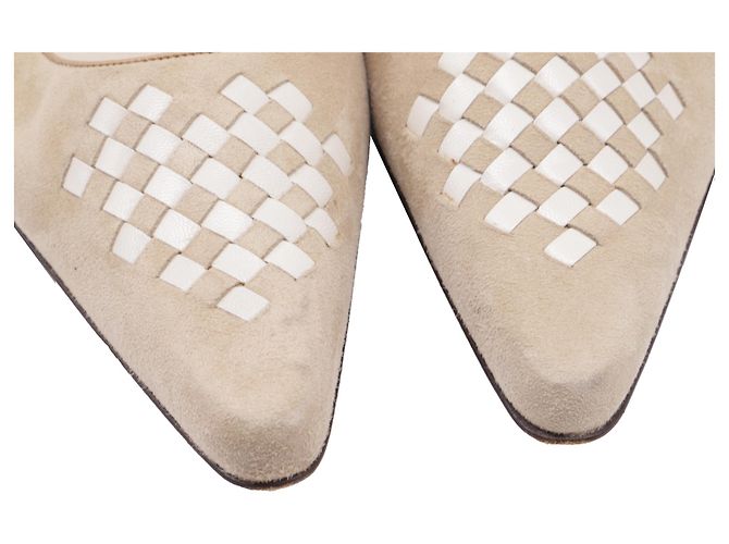 Sandali intrecciati Dior in scamosciato beige - vista 9