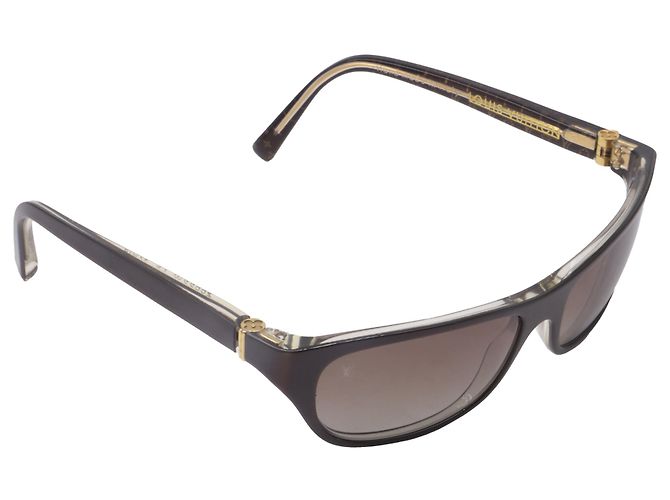 Gafas de sol Louis Vuitton Z0022W de montura rectangular en acetato marrón Impresión de pitón - vista 2