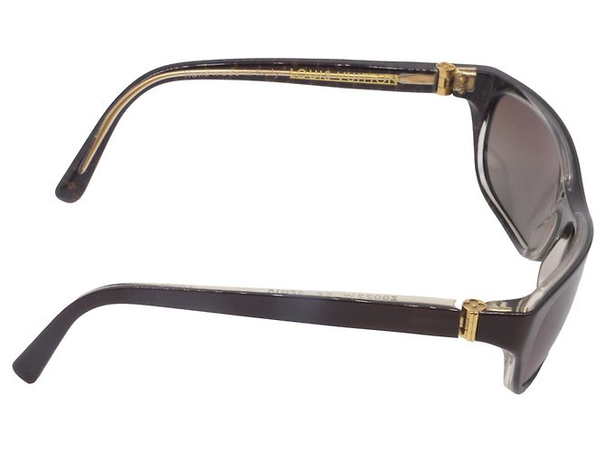 Gafas de sol Louis Vuitton Z0022W de montura rectangular en acetato marrón Impresión de pitón - vista 3