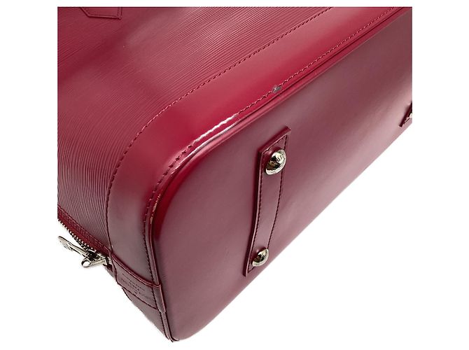 Borsa Alma MM Louis Vuitton in pelle Epi bordeaux Rosso Bordò - vista 11