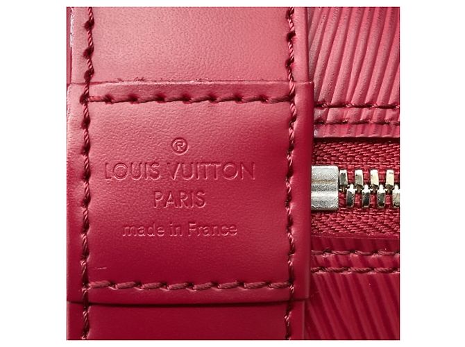 Borsa Alma MM Louis Vuitton in pelle Epi bordeaux Rosso Bordò - vista 14