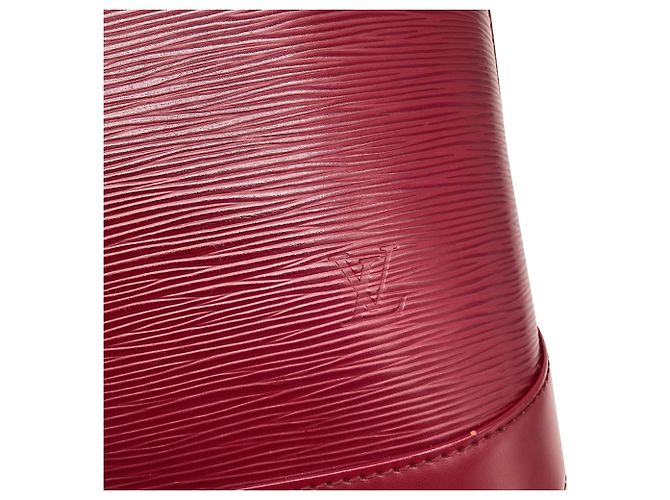 Borsa Alma MM Louis Vuitton in pelle Epi bordeaux Rosso Bordò - vista 15
