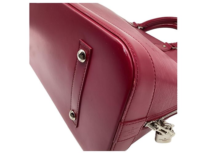 Borsa Alma MM Louis Vuitton in pelle Epi bordeaux Rosso Bordò - vista 18