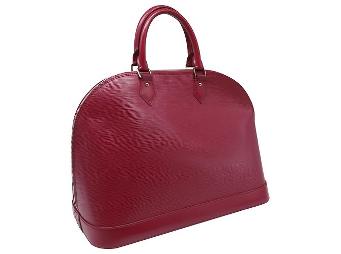 Borsa Alma MM Louis Vuitton in pelle Epi bordeaux Rosso Bordò - vista 2