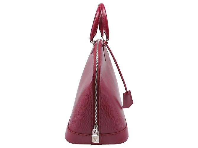 Borsa Alma MM Louis Vuitton in pelle Epi bordeaux Rosso Bordò - vista 5