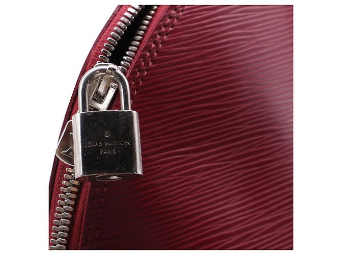 Borsa Alma MM Louis Vuitton in pelle Epi bordeaux Rosso Bordò - vista 9