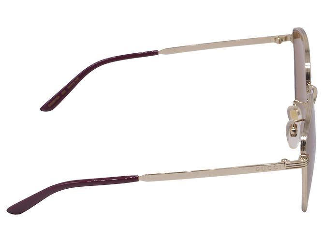 Occhiali da Sole Gucci Round Tinted in Metallo Oro D'oro - vista 3