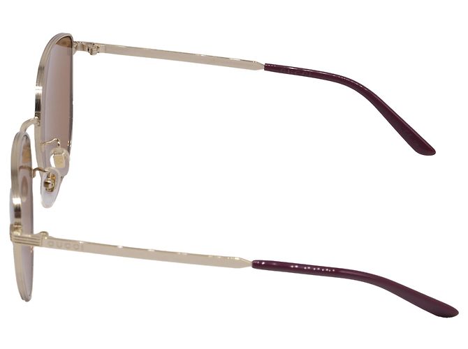 Occhiali da Sole Gucci Round Tinted in Metallo Oro D'oro - vista 5