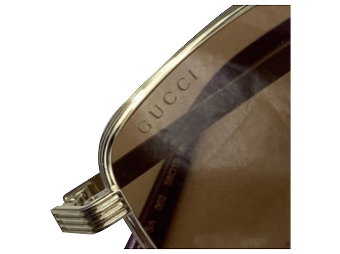 Occhiali da Sole Gucci Round Tinted in Metallo Oro D'oro - vista 7