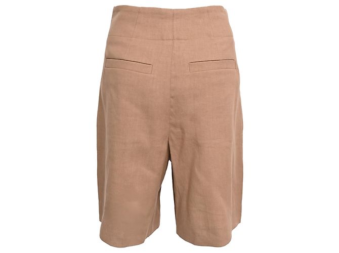 Short plisado Brunello Cucinelli en beige de poliéster - vista 3