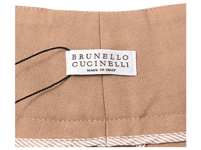 Short plisado Brunello Cucinelli en beige de poliéster - vista 4