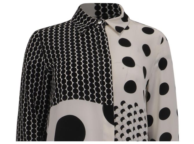 Sportmax Polka Dot Hemdkleid aus mehrfarbiger Seide Mehrfarben - Ansicht 2