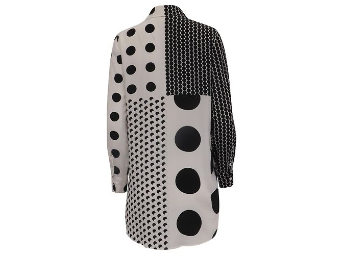 Sportmax Polka Dot Hemdkleid aus mehrfarbiger Seide Mehrfarben - Ansicht 4