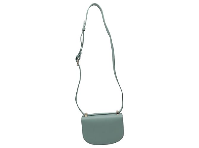 Apc Mini borsa a tracolla Geneve in pelle verde A.P.C. - vista 4