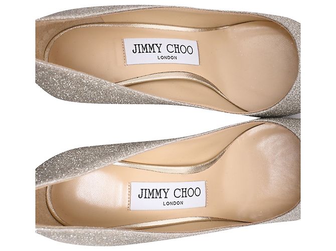 Décolleté Romy di Jimmy Choo in glitter argento Metallico - vista 10