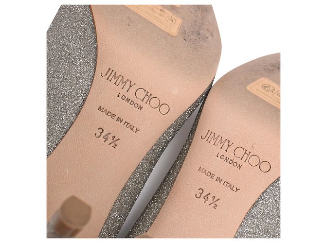 Décolleté Romy di Jimmy Choo in glitter argento Metallico - vista 11