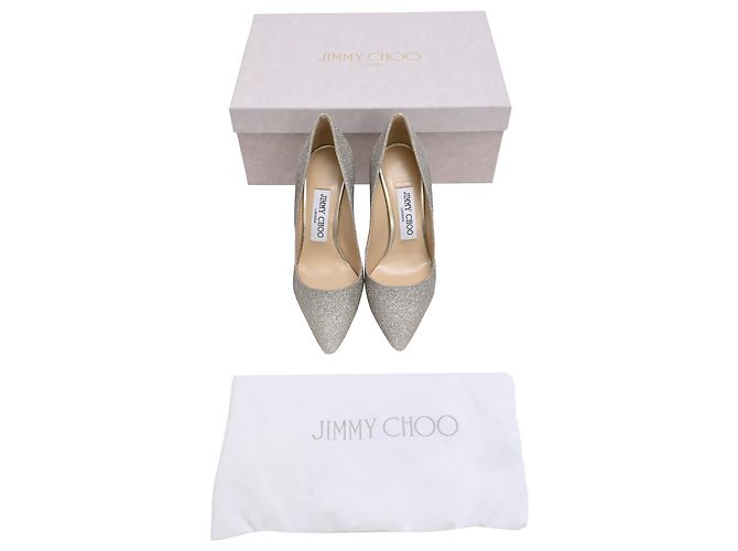 Décolleté Romy di Jimmy Choo in glitter argento Metallico - vista 13