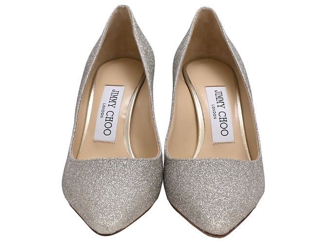 Décolleté Romy di Jimmy Choo in glitter argento Metallico - vista 2