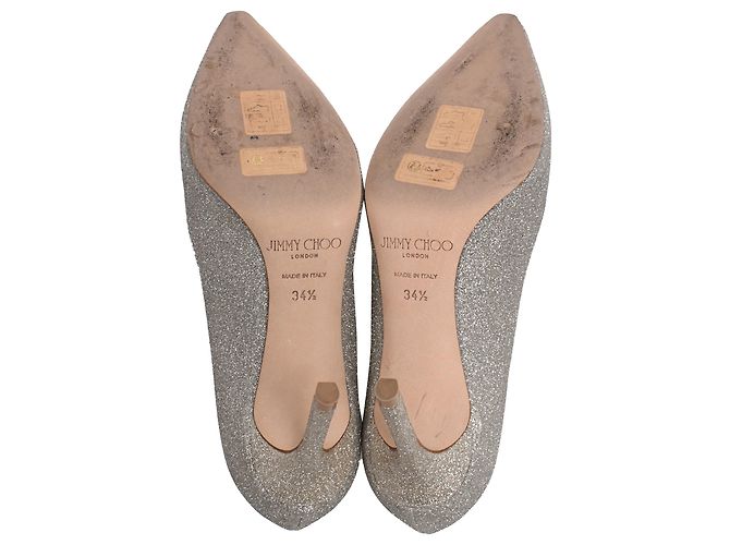 Décolleté Romy di Jimmy Choo in glitter argento Metallico - vista 6