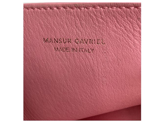 Borsa a secchiello con coulisse Mansur Gavriel Confetti in pelle rosa Marrone - vista 13