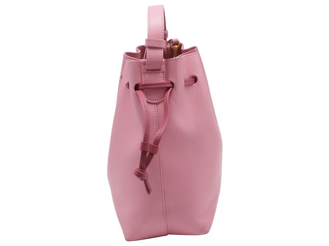 Borsa a secchiello con coulisse Mansur Gavriel Confetti in pelle rosa Marrone - vista 3