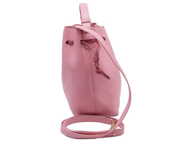 Borsa a secchiello con coulisse Mansur Gavriel Confetti in pelle rosa Marrone - vista 5
