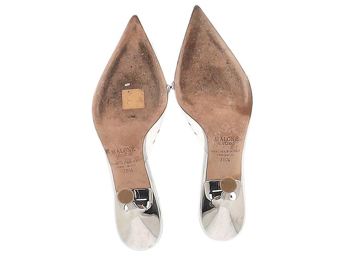 Autre Marque Mules Joella di Malone Souliers in vernice argento e PVC Metallico - vista 6