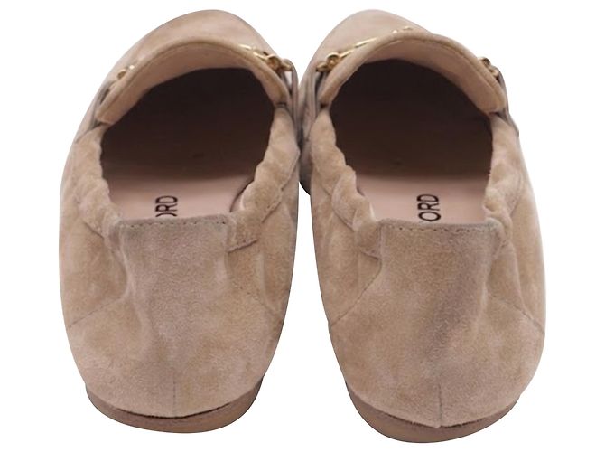 Mocassini Tod's Double T in scamosciato beige - vista 4