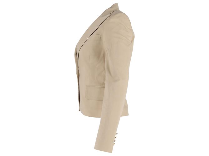 Blazer de botonadura sencilla Dolce & Gabbana en algodón beige - vista 2