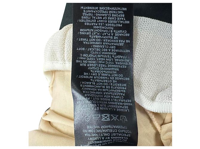 Balmain Monogramm-Jacquard-Body aus cremefarbener Viskose Weiß Roh - Ansicht 9
