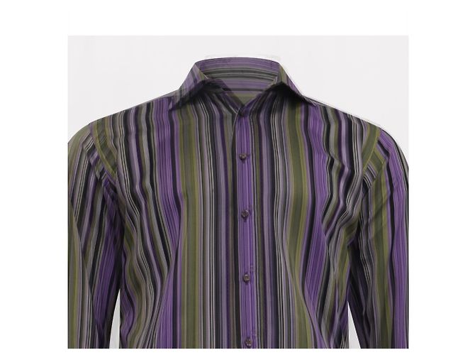Camicia con bottoni a righe Etro in cotone multicolore - vista 2