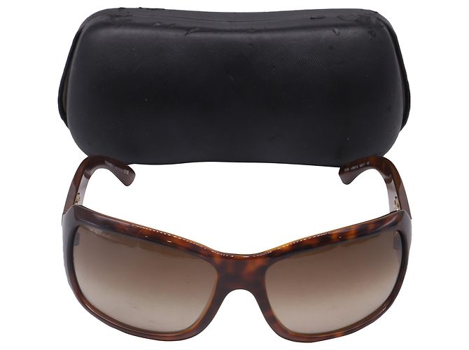 Timeless Chanel 6018 Tortoiseshell Sunglasses in Brown Acetate - view 6