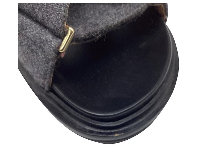 Sandali slingback Marni in lana grigia Grigio - vista 6