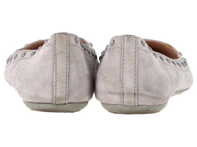 Ballerine con borchie Tod's in scamosciato grigio - vista 5