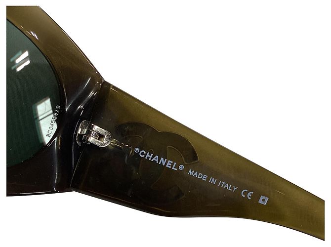 Timeless Gafas de sol Chanel Interlocking C 5084H en acetato oliva Castaño Roja - vista 9