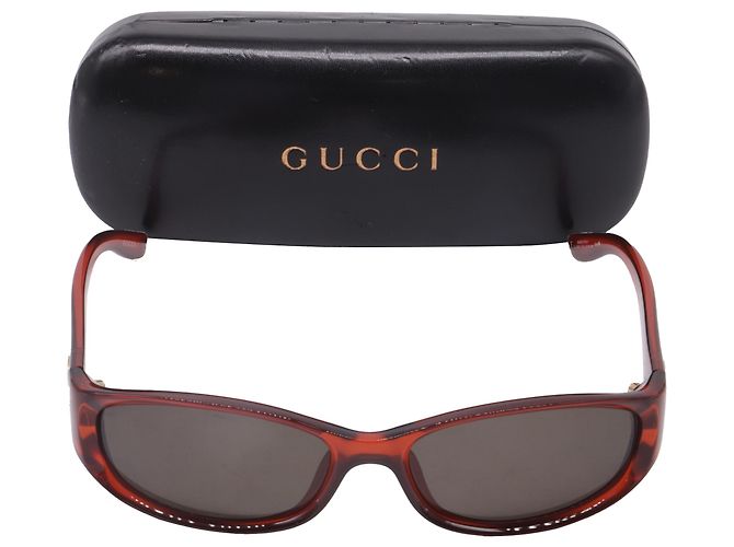 Gafas de sol Gucci GG2566/S Interlocking G en acetato rojo Roja - vista 6