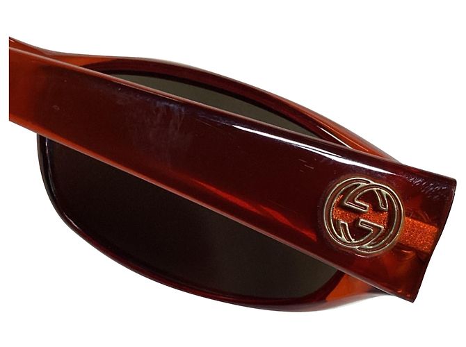Gafas de sol Gucci GG2566/S Interlocking G en acetato rojo Roja - vista 7
