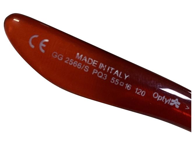 Gafas de sol Gucci GG2566/S Interlocking G en acetato rojo Roja - vista 9