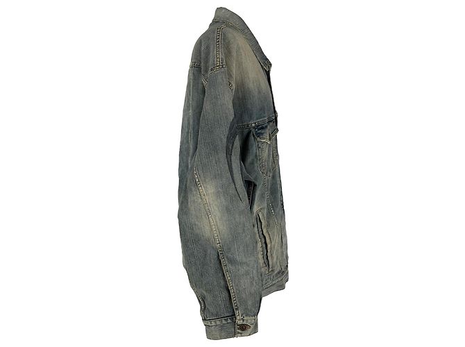 Balenciaga Y2K Oversized Jacket in Light Blue Denim - view 3