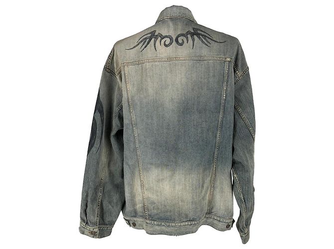 Balenciaga Y2K Oversized Jacket in Light Blue Denim - view 4