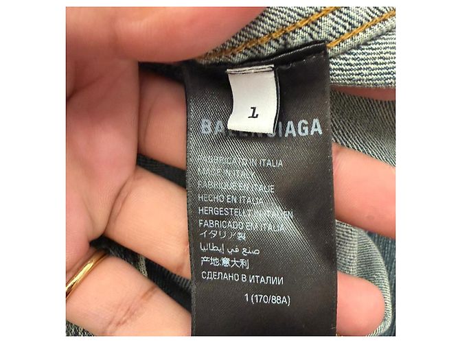 Balenciaga Y2K Oversized Jacket in Light Blue Denim - view 7