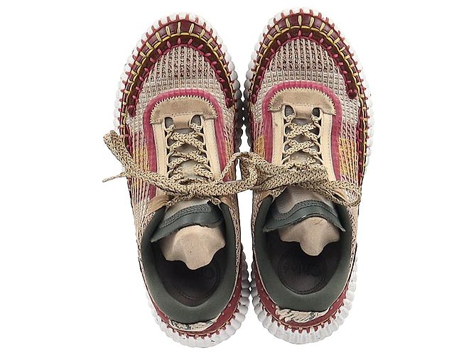Sneakers Nama Mesh Chloé multicolore in scamosciato - vista 3